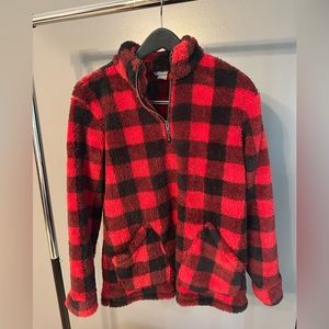 Natural Reflections quarter zip Sherpa pullover- M